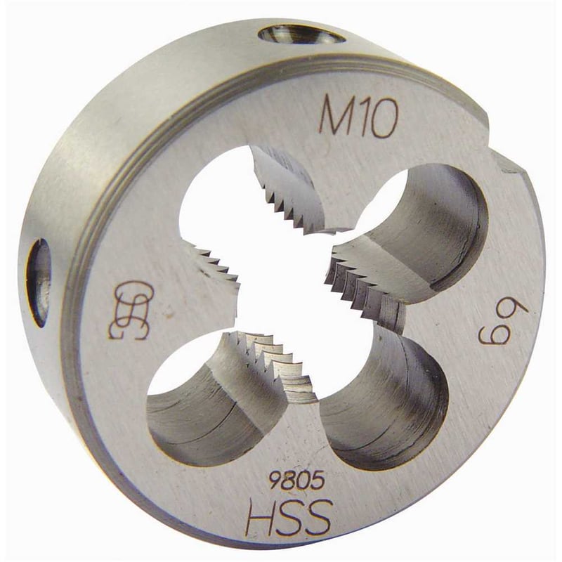 Cossinete de aço rápido, 10,0 mm x 1,50 mm x 30,0 mm, sem peeling, DIN 223B 105/8C