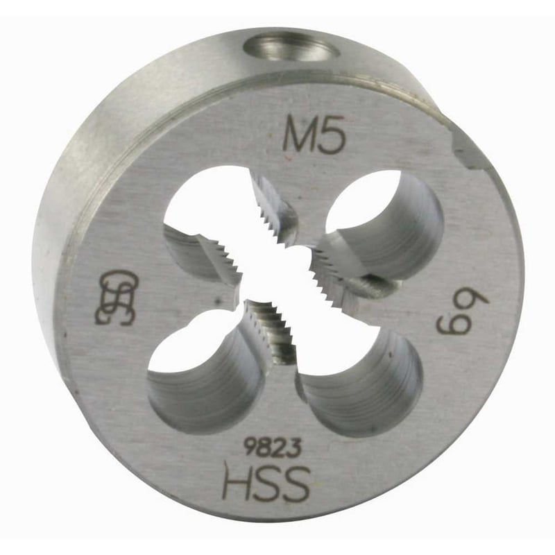 Cossinete de aço rápido, 5,0 mm x 0,80 mm x 20,0 mm, com peeling, DIN 223B 105/8