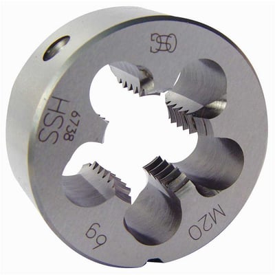 Cossinete de aço rápido, 20,0 mm x 2,50 mm x 45,0 mm, com peeling, DIN 223B 105/8