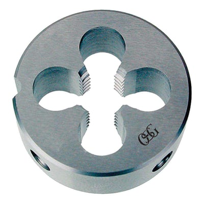 Cossinete de aço rápido 1/2", UNC, externo 38 mm, sem peeling, DIN 223B 106/8C