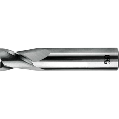 Fresa de topo em aço rápido 2,0 mm, 2 cortes, com 8% de cobalto, 327B, 801/1