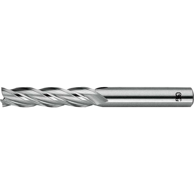 Fresa de topo em aço rápido longa 8,0 mm, com 8% de cobalto, 4 cortes, DIN 844N 802/2