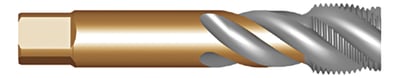 Macho máquina HSS-E, 1/4" BSP, com canal helicoidal, EX401, DIN 5156