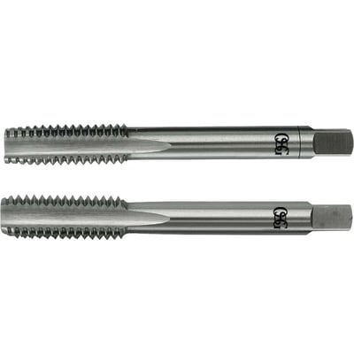 Macho manual de aço rápido 3/8" BSW, jogo com 2 peças