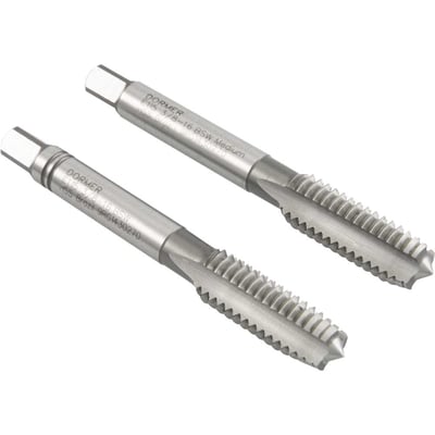 Macho manual de aço rápido 3/8" BSW, jogo com 2 peças