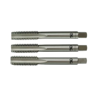Macho manual de aço rápido 3/4" BSW, jogo com 3 peças