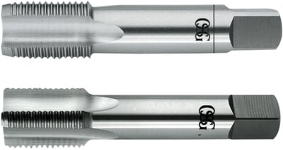 Macho manual de aço rápido 1/4" BSP, jogo com 2 peças, DIN 5157
