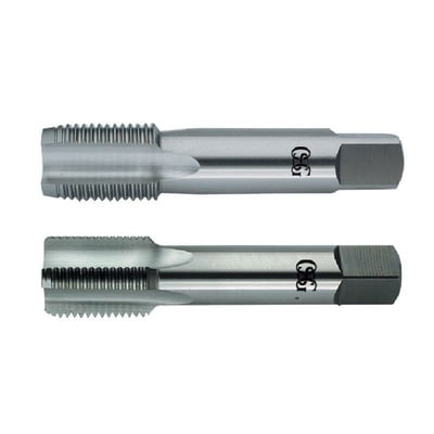 Macho manual de aço rápido 3/8" BSP, jogo com 2 peças, DIN 5157