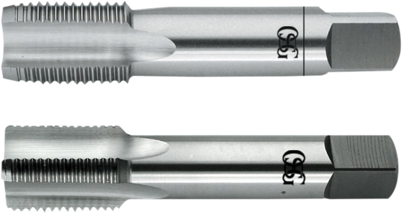 Macho manual de aço rápido 5/8" BSP, jogo com 2 peças, DIN 5157