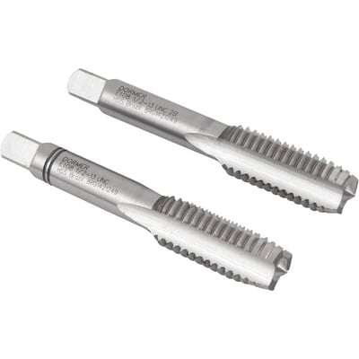 Macho manual de aço rápido 1/2" UNC, jogo com 2 peças