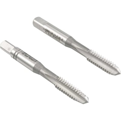 Macho manual de aço rápido 1/4" UNC, jogo com 2 peças