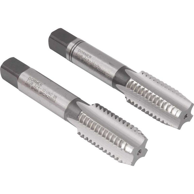 Macho manual de aço rápido 3/4" UNC, jogo com 2 peças