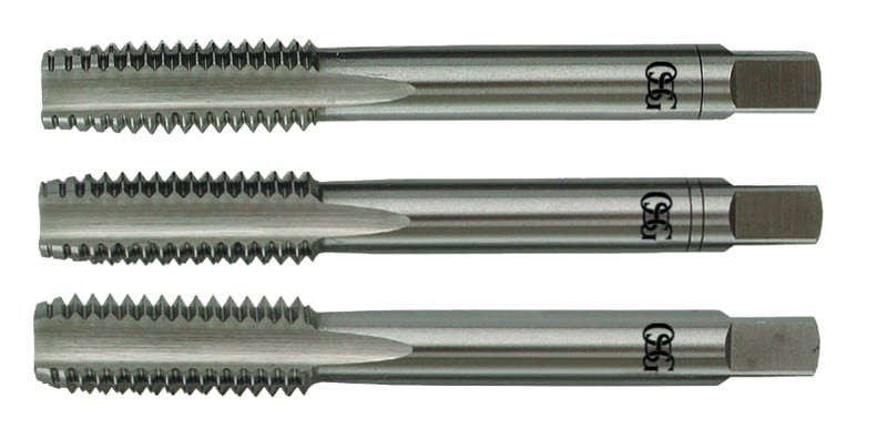 Macho manual de aço rápido 1" UNC, jogo com 3 peçaS