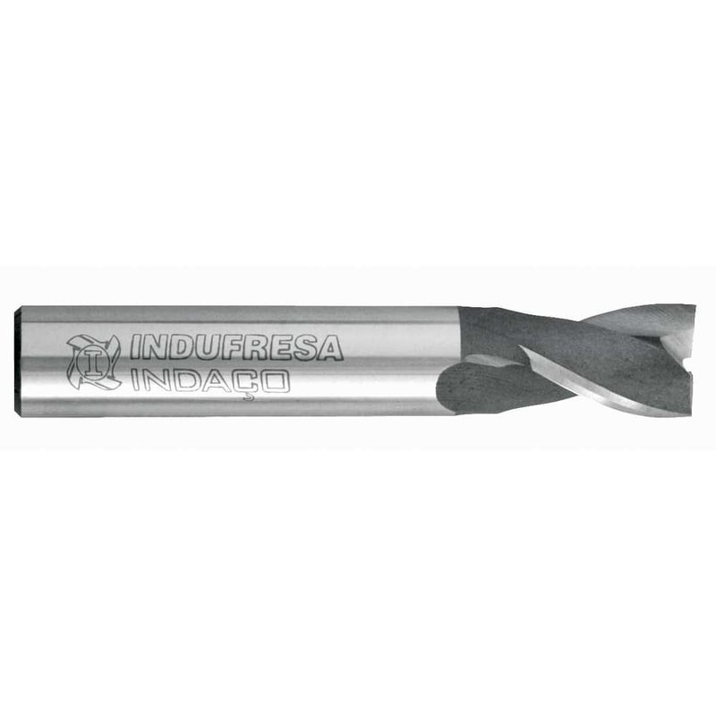 Fresa de topo em aço rápido 4,0 mm, 2 cortes, 327B, 1445, INDAÇO