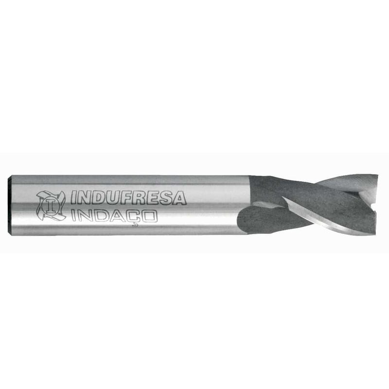 Fresa de topo em aço rápido 5,0 mm, 2 cortes, 327B, 1445, INDAÇO