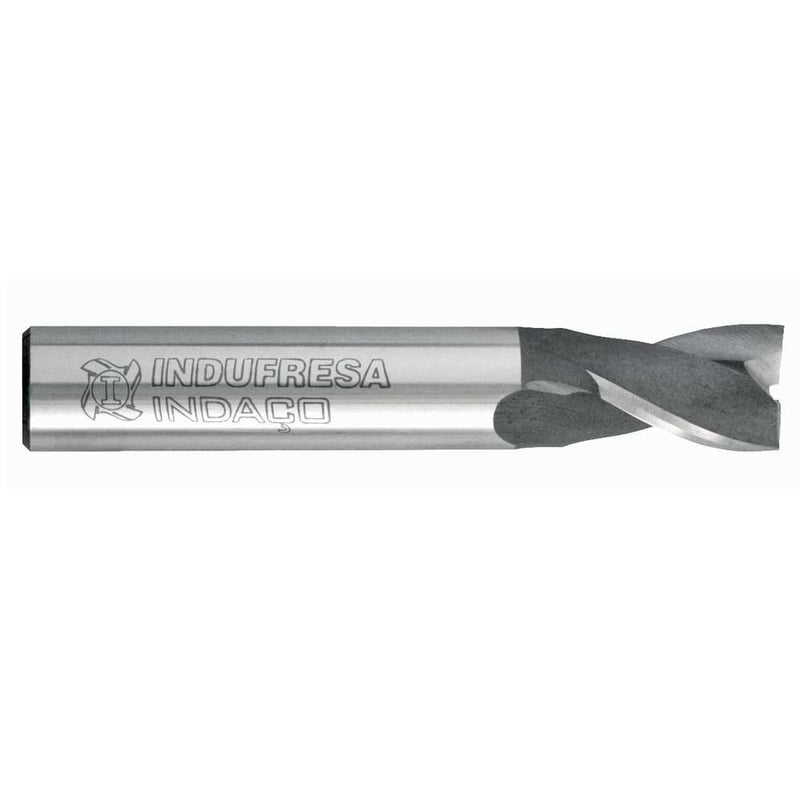 Fresa de topo em aço rápido 6,0 mm, 2 cortes, 327B, 1445, INDAÇO
