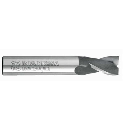 Fresa de topo em aço rápido 8,0 mm, 2 cortes, 327B, 1445, INDAÇO