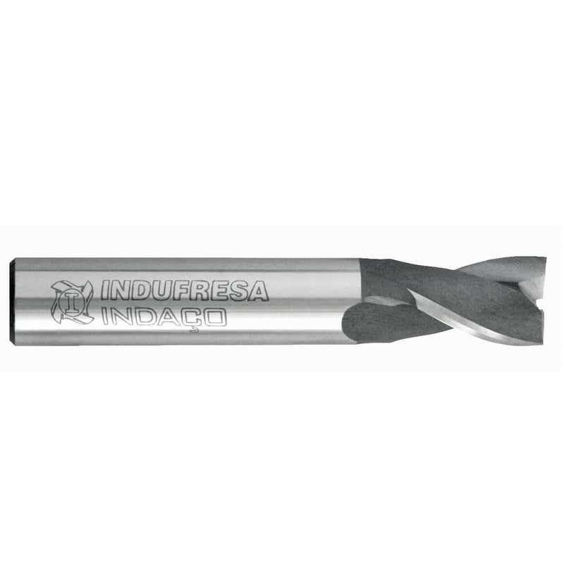Fresa de topo em aço rápido 8,0 mm, 2 cortes, 327B, 1445, INDAÇO