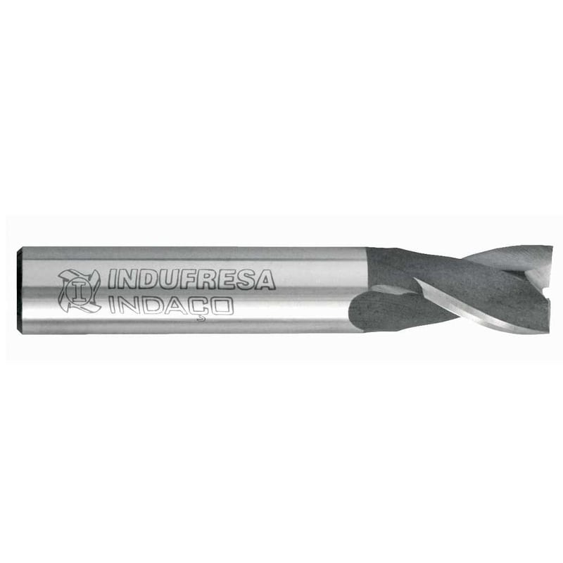 Fresa de topo em aço rápido 10,0 mm, 2 cortes, 327B, 1445, INDAÇO