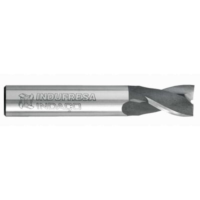 Fresa de topo em aço rápido 12,0 mm, 2 cortes, 327B, 1445, INDAÇO