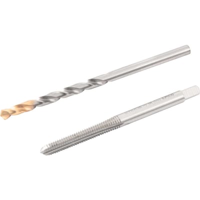 Jogo duopack macho manual de aço rápido 4 mm x 0,70 mm, com broca 3,3 mm