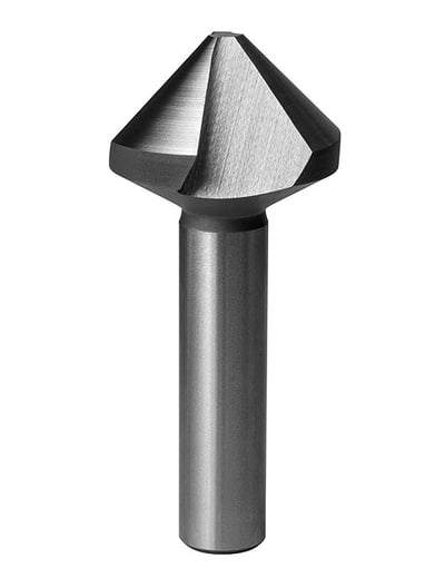 Escareador de aço 30 mm 90 graus, capacidade 4,2 a 30,0 mm, haste cilíndrica 8 mm DIN 335C, INDAÇO