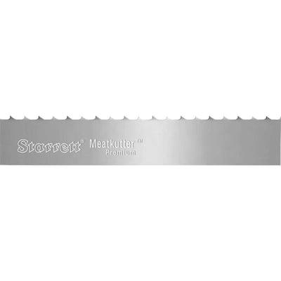 Lâmina de serra fita aço carbono para cortar carne, 2,56 m x 16 mm x 0,46 mm, 6 dentes Skip, Meatkutter Premium MKP