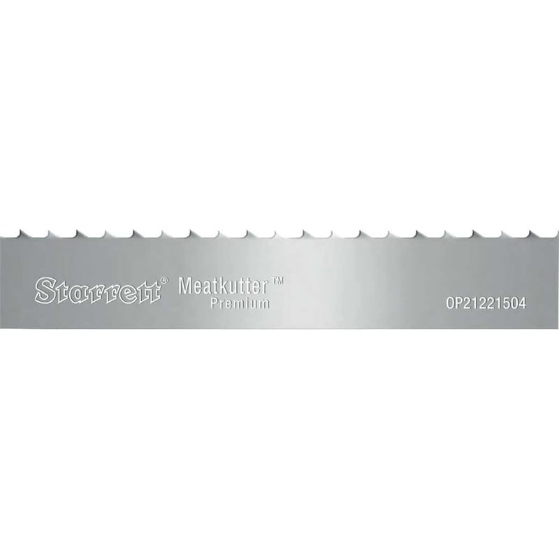 Lâmina de serra fita aço carbono para cortar carne, 1,69 m x 16 mm x 0,46 mm, 6 dentes Skip, Meatkutter Premium MKP