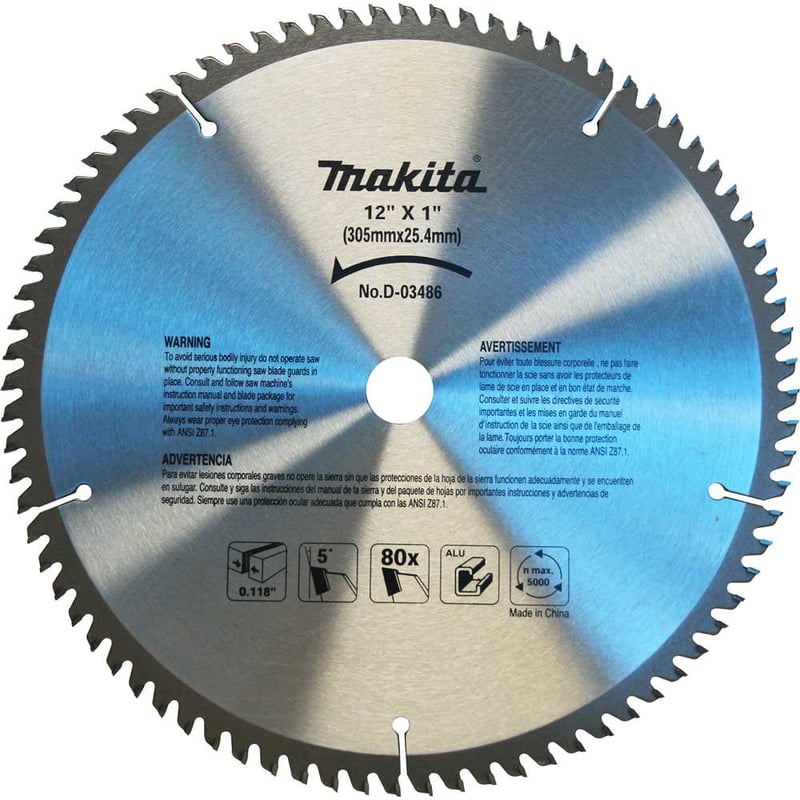 Lâmina de serra circular com dentes de metal duro, 305 mm x 25 mm, 80 dentes