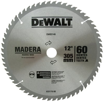 Lâmina de serra circular com dentes de metal duro/vídea, 305 mm x 30 mm, 60 dentes