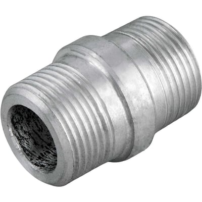 Niple em alumínio, duplo, 3/4" BSP