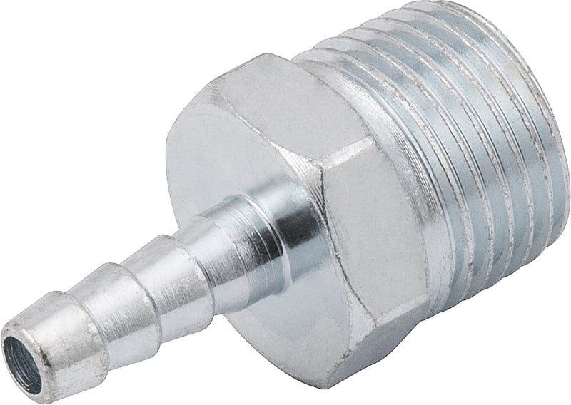 Espigão rosca macho de 1/2" NPT com escama de 1/4", cartela com 2 peças
