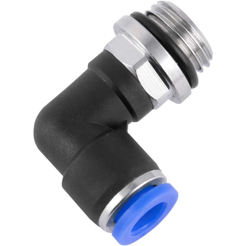Conexão rápida, tipo cotovelo (90 graus), rosca 1/4" BSP, 8 mm