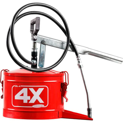Bomba manual para graxa, com reservatório para 4 kg, HL-4, HIDRONLUBZ