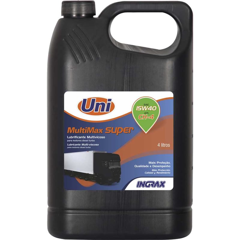 Óleo lubrificante Multimax, Uni SAE 15W40, 4 litros, UNI