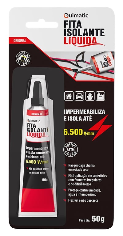 Fita isolante líquida 50 g, preta