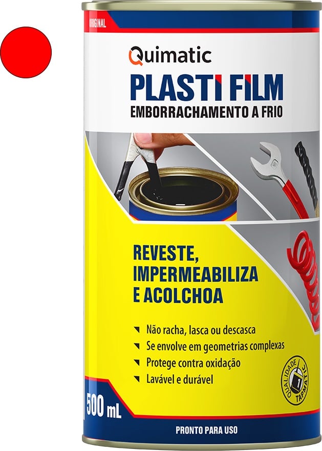Emborrachamento a frio, Plasti Film, 500 ml, vermelho, CH1