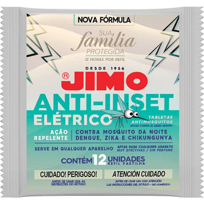 Refil pastilha para repelente elétrico, 12 unidades, Anti-Inset, 1113-6