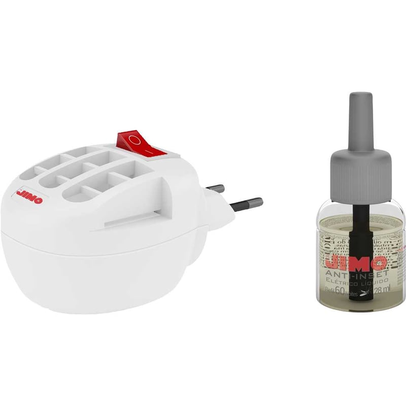 Aparelho vaporizador elétrico com refil líquido repelente, contra mosquitos e pernilongos, Anti-Inset Elétrico Kit 60 Noites, 1126-2