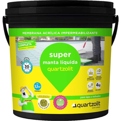 Manta líquida impermeabilizante, 4 kg, branco, SUPER MANTA LIQUIDA