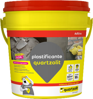 Aditivo plastificante, para argamassa e reboco, 18 litros