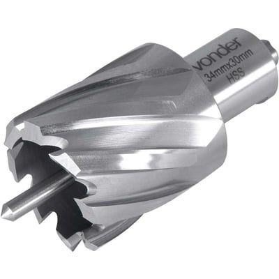 Broca anular, encaixe Weldon, 34 mm x 30 mm