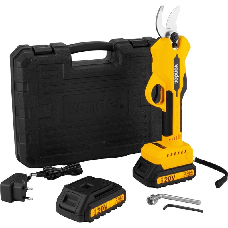 Tesoura para poda a bateria, 20 V, fonte bivolt automática