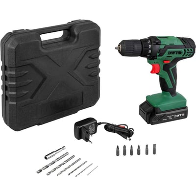 Parafusadeira/furadeira a bateria, 12 V, fonte bivolt automática