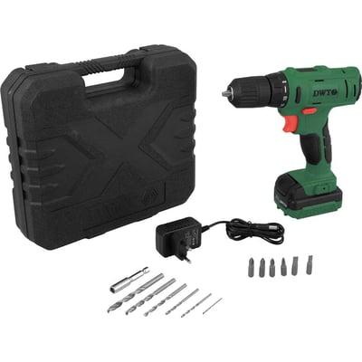 Parafusadeira/furadeira a bateria, 12 V, fonte bivolt automática