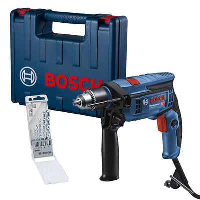 Furadeira de impacto 1/2", 750 W, 127 V~, com kit de brocas e maleta, GSB13RE, 06012B80D2