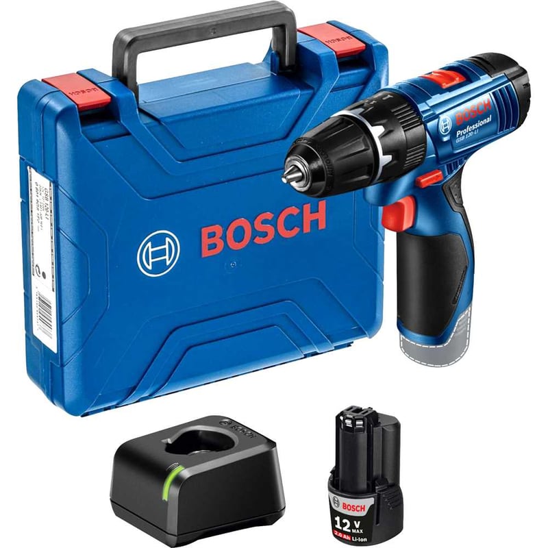 Parafusadeira/furadeira de impacto a bateria, 12 V