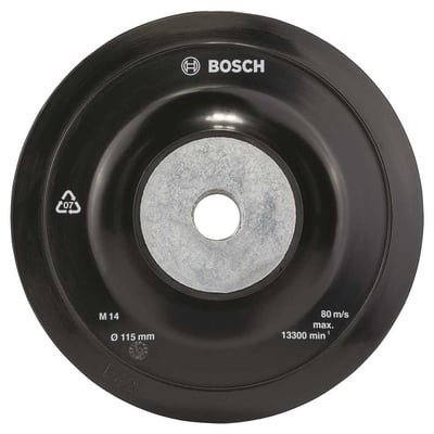 Disco de borracha, 115 mm, com porca flange, 2608601005