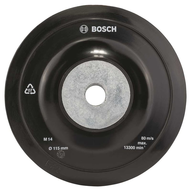 Disco de borracha, 115 mm, com porca flange, 2608601005