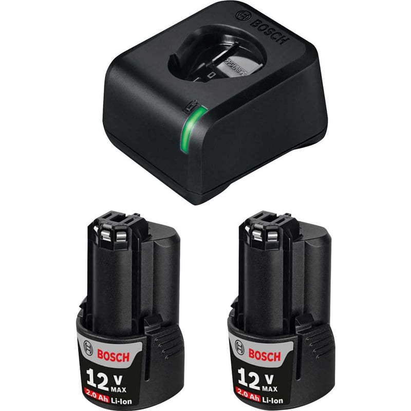 Carregador de bateria GAL 12V-20 Bivolt, com 2 baterias 12 V GBA 2,0 Ah, 1 600 A02 1KS